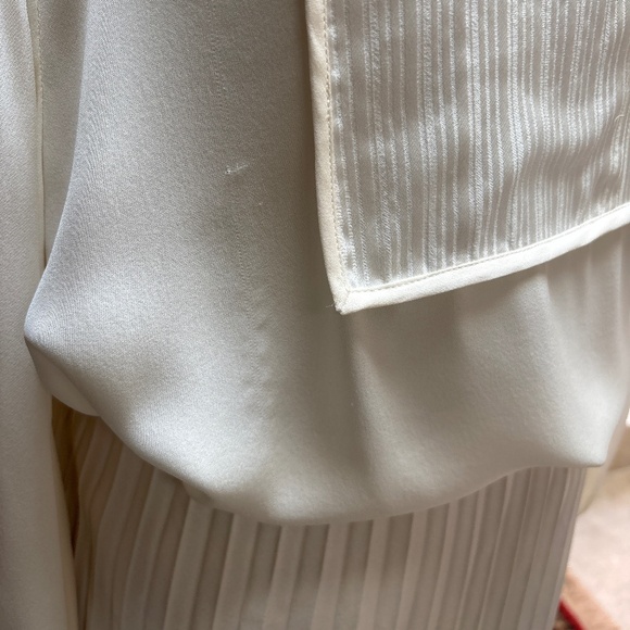 Nili Lotan Silk Tuxedo Blouse -Ivory Luxe - NWT - Picture 9 of 9